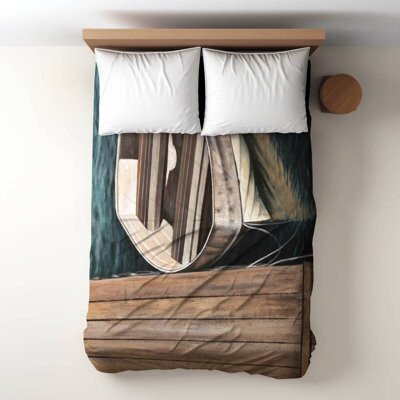 Begin Edition International Inc. Blue Coastal Marine Duvet Cover - Rowboats Home Decor
