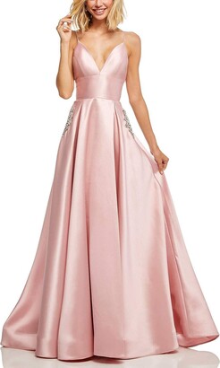 Roiii Women's Split Off Shoulder Backless Formal Long Evening Party Dress Prom Ball Gown Bridesmaids Dresses Size 8-24 (10-12