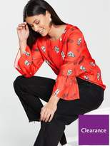 Thumbnail for your product : Whistles Feather Print Millie Top