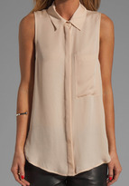 Thumbnail for your product : Haute Hippie Sleeveless Button Down Blouse