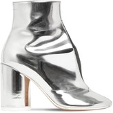 sinclair metallic embossed leather ankle boot