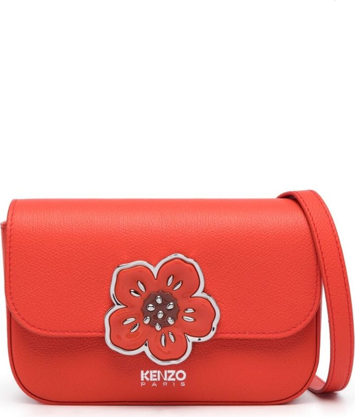 Mini Flower Napa Leather Chain Crossbody Bag
