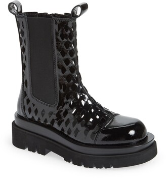 Jeffrey Campbell Tanked Perforated Chelsea Boot