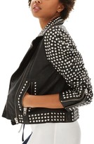 Thumbnail for your product : Topshop Women's Frazey Stud Biker Leather Jacket