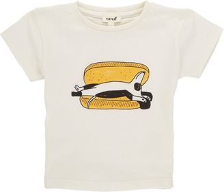 Oeuf Hot Dog" T-shirt-White