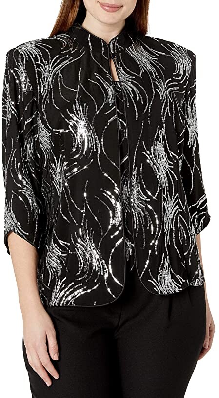 sequin plus size jackets