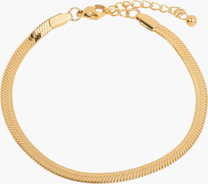 Little Sky Stone Gold Plated Herringbone Bracelet