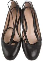 Thumbnail for your product : Gianvito Rossi Leather Wrap-Around Flats