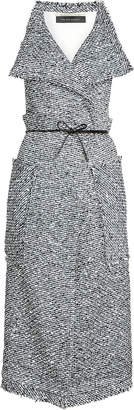 Roland Mouret Textured Gillet with Cotton and Wool