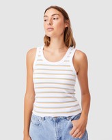 Thumbnail for your product : Cotton On Women's White Singlets - Asher Scoop Tank - Size S at The Iconic