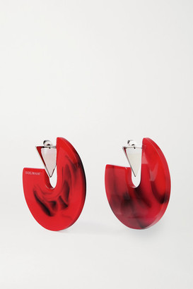 red enamel earrings
