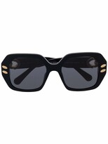 Thumbnail for your product : Stella McCartney Sunglasses Braided Oversized-Frame Sunglasses