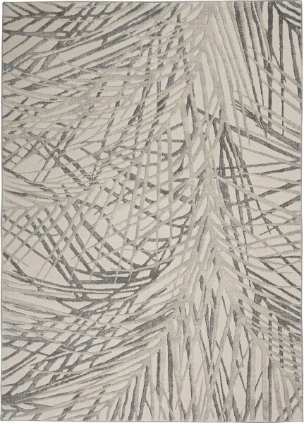 Nourison NourisonRusticTexturesModernPalmIndoorAreaRugIvory/Grey5'3\