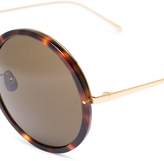 Thumbnail for your product : Linda Farrow brown 457 C2 round sunglasses