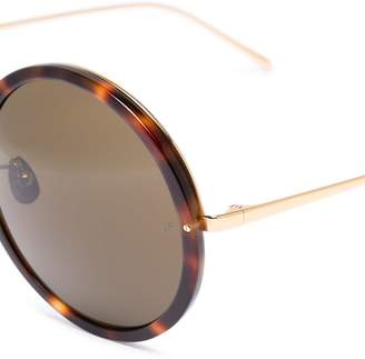 Linda Farrow brown 457 C2 round sunglasses