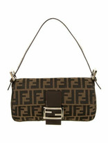 Thumbnail for your product : Fendi Leather-Trimmed Zucca Baguette Brown