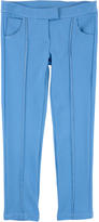 Thumbnail for your product : Miss Blumarine Blue milano jersey trousers with rhinestones