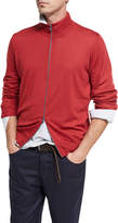 Thumbnail for your product : Brunello Cucinelli Wool-Cashmere Full-Zip Cardigan, Ruby