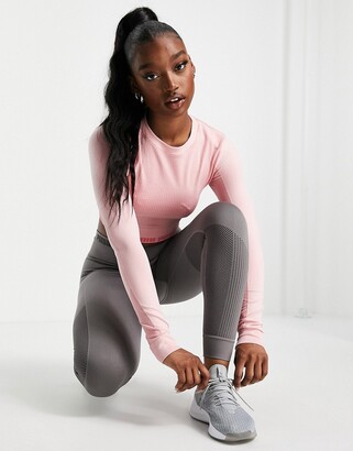 Puma Training Evoknit seamless leggings in soft pink