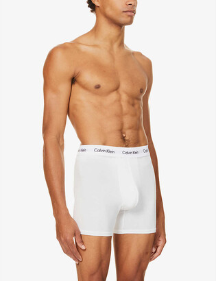 Calvin Klein Pack of three Solid classic-fit cotton-jersey boxer briefs