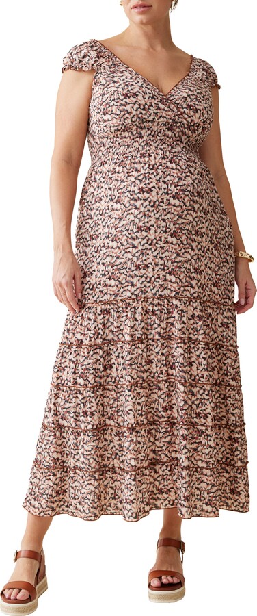 Ingrid & Isabel Tiered Maternity Maxi Dress