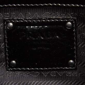 Prada Pre-Loved Black Patent Leather Quilted Vernice Weekender Italy