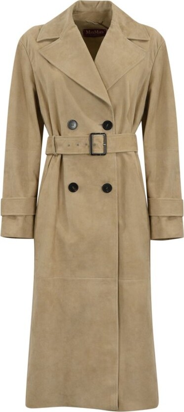 Studio Max Mara Double-Breasted Belted Long Coat