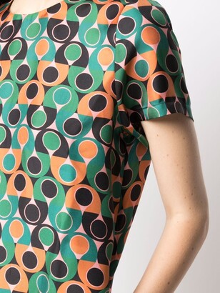 La DoubleJ Abstract-Print Silk Maxi Dress