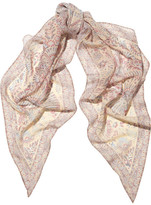 Thumbnail for your product : Kate Moss for Topshop Paisley-print chiffon scarf