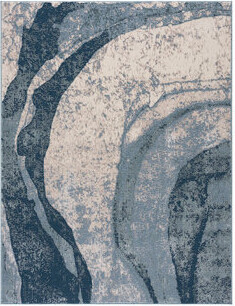 Hokku Designs Abstract Wave Area Rug