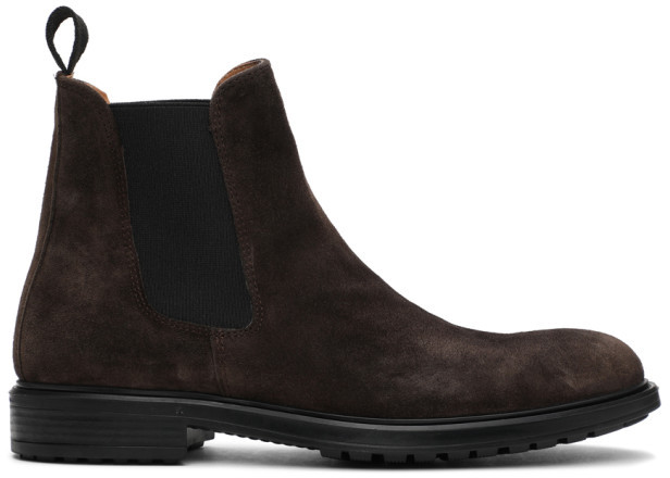 black mens chelsea boots suede