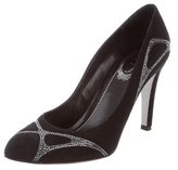 Thumbnail for your product : Rene Caovilla Suede Embellished Pumps