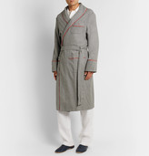 Thumbnail for your product : Isaia Piped Cotton And Cashmere-Blend Twill Robe