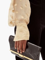 Thumbnail for your product : Alexandre Vauthier Ruffled Devore Silk-blend Chiffon Blouse - Beige