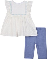 Thumbnail for your product : Pippa & Julie Eyelet Embroidered Top & Leggings Set