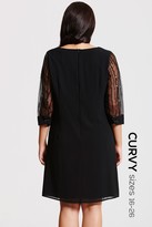 Thumbnail for your product : Little Mistress Curvy Black Heavily Embellished Panel Dress