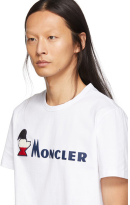 Moncler White Maglia Logo T-Shirt