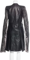 Thumbnail for your product : Gareth Pugh Leather Knee-Length Coat