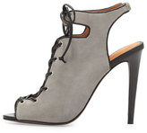 Thumbnail for your product : Rebecca Minkoff Rio Nubuck Lace-Up Bootie, Elephant Gray