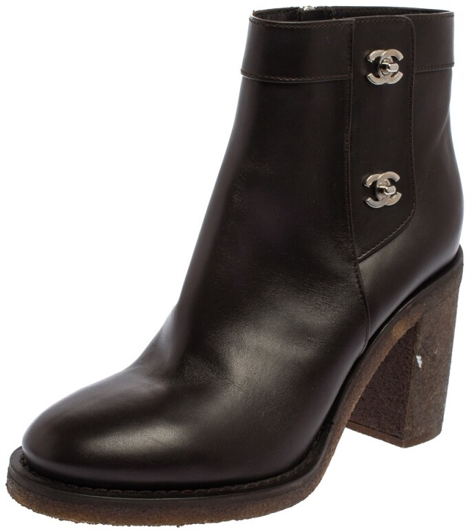 chanel turnlock booties
