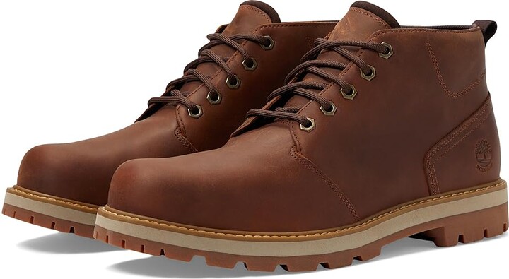 Timberland Britton Road Mid Lace Up Waterproof Men's Boots Rust Full Grain : 7.5 D - Medium, Leather