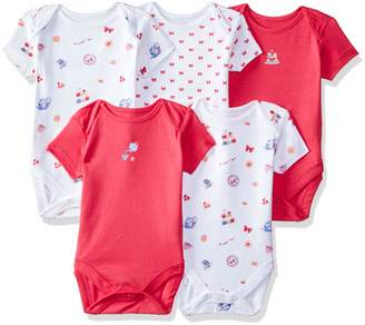 Mothercare Baby' Girls 5 Pack Short Sleeve Tea Party Bodys Bodysuit