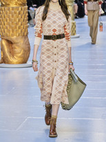 Thumbnail for your product : Chloé Paneled Argyle Wool And Cashmere-blend Midi Dress - Cream