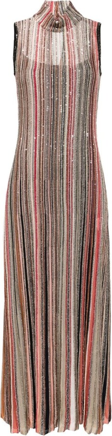 HotSquash Sequin Stripe Shift Dress, Multi at John Lewis & Partners