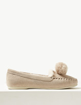 marks and spencer ladies moccasin slippers