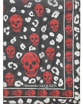 Alexander McQueen Leopard Multi Skull
