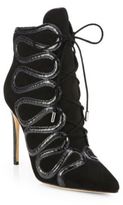 Thumbnail for your product : Alexandre Birman Suede & Watersnake Booties