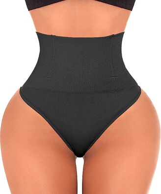Women Waist Trainer Shapewear Thong Bodysuit Seamless Tummy Control Panty  Faja Open Bust Body Shaper Black