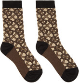 Thumbnail for your product : Burberry Brown Monogram Socks