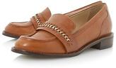 Thumbnail for your product : Dune Ladies GERARD Stitch Detail Curb Chain Saddle Loafer Shoe Dark Tan 8